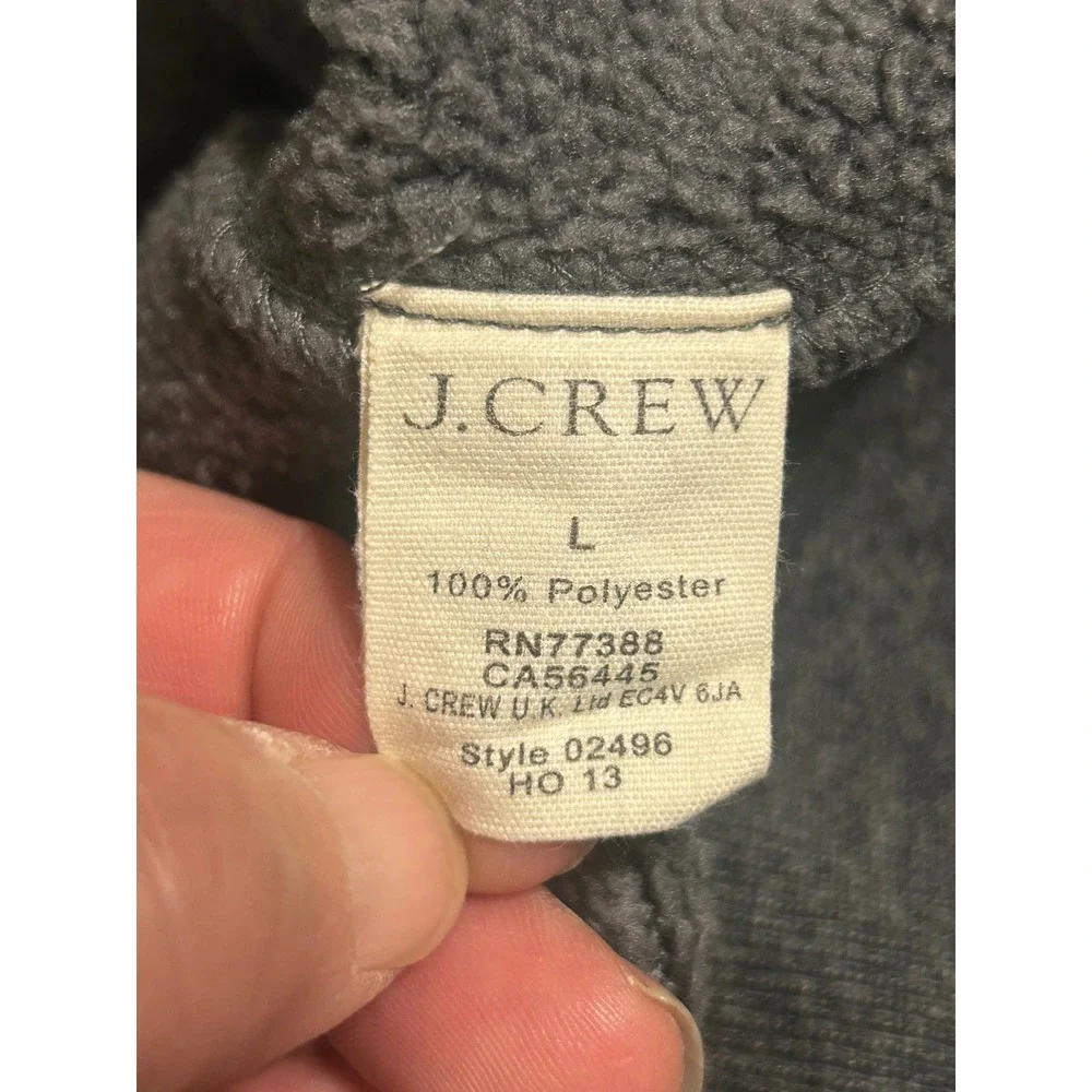 J.Crew Sporting Goods Men's Large Gray Quarter Zip Pullover Sweater